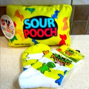 Sour Patch Squeaky Dog Toy & Sock Set